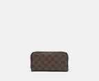 Nine West Zuri Zip Around Wallet - Brown Logo/Black