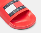 Tommy Hilfiger Men's Essential Flag Pool Slides -  DeepCrimson