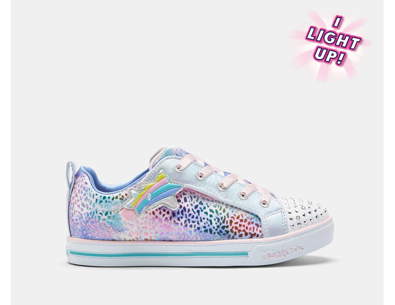 Skechers Girls' Sparkle Lite Sneakers - Light Blue/Multi