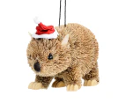 Wombat Australian Native Wildlife Christmas Hanging Decoration - 80mm