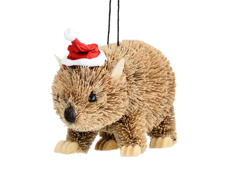 Wombat Australian Native Wildlife Christmas Hanging Decoration - 80mm