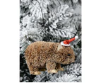 Wombat Australian Native Wildlife Christmas Hanging Decoration - 80mm