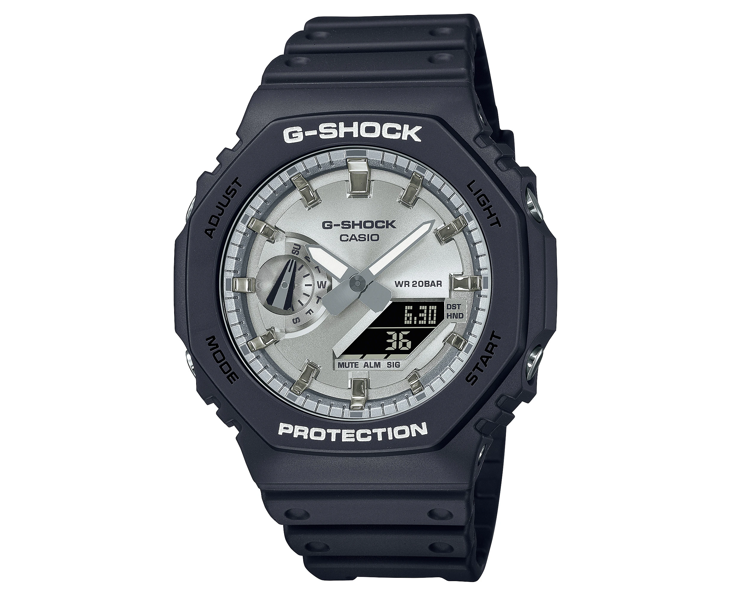 G-Shock Analog Digital Black Resin Band Watch GA2100SB-1A