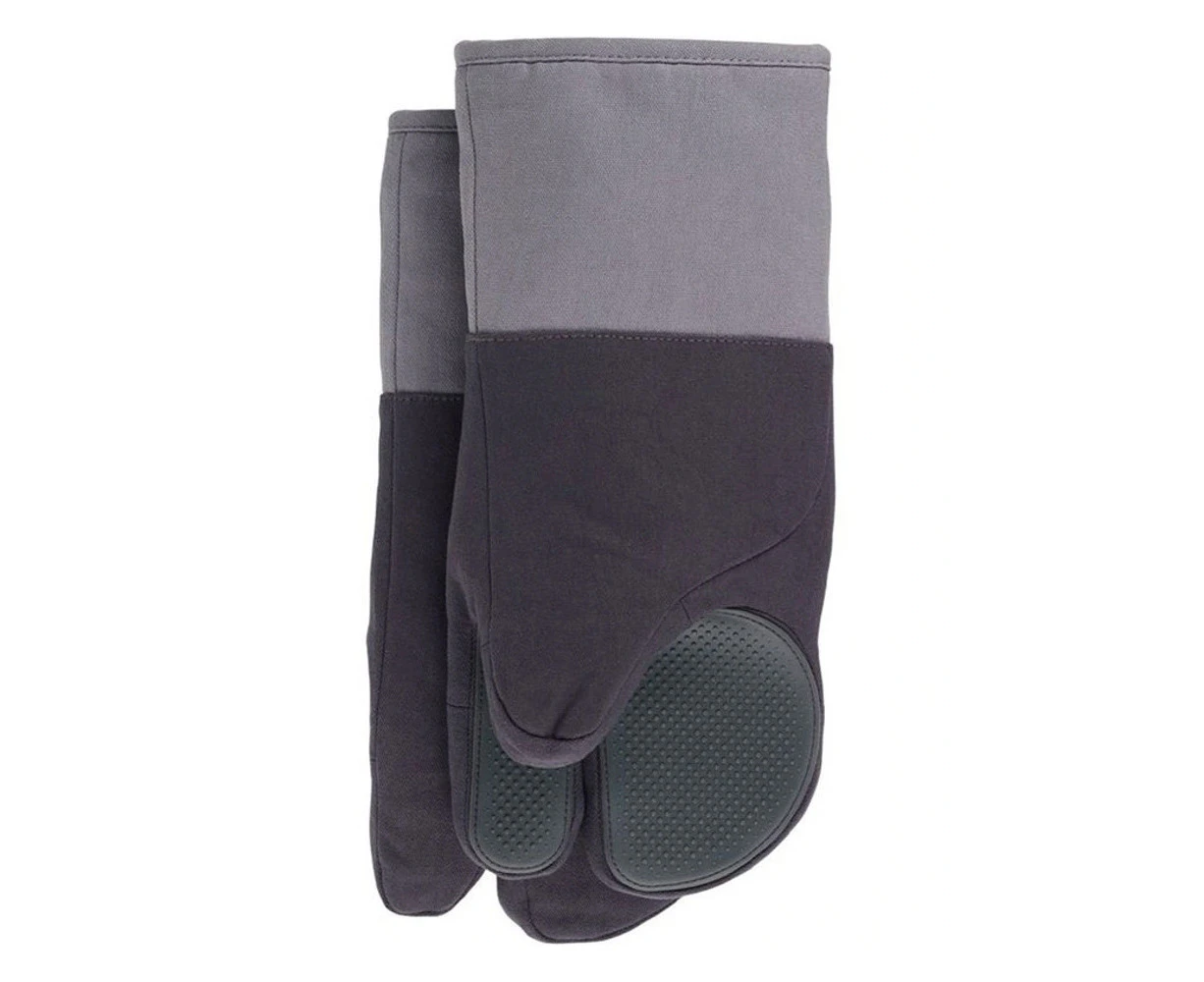 Joseph Joseph Pinch Cotton/Silicone Oven Gloves Mitt Pair Kitchen Cookware Grey