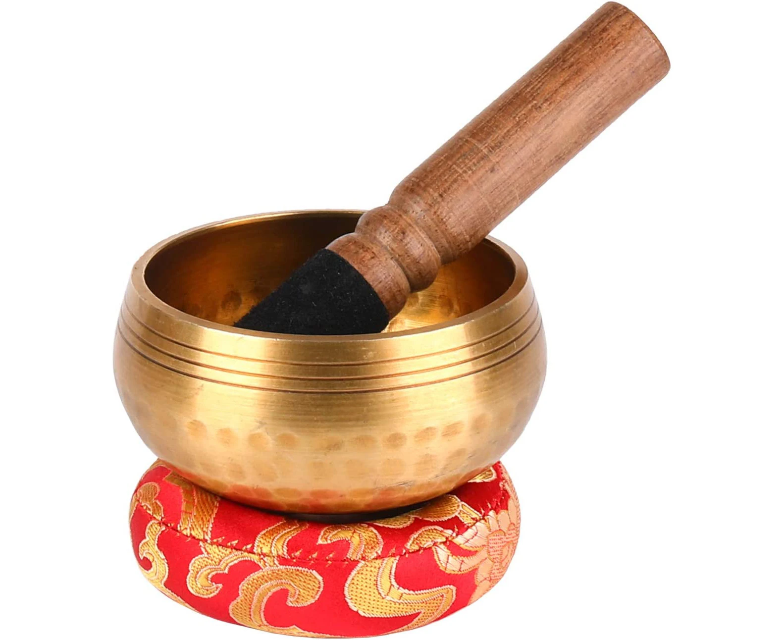 Original Tibetan Singing Bowl, Handmade Singing Bowl, Singing Bowl Set With Leather Clapper And Singing Bowl Cushion