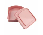 Box With Lid Toast Box Sandwich Storage Case Bread Container Dessert Container-Pink