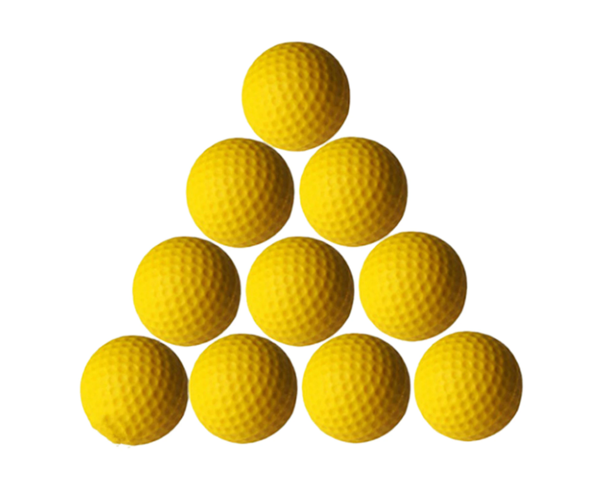 10Pcs Golfer Foam Golf Soft Indoor Practice Balls Swing Exercise Training Tools Yellow