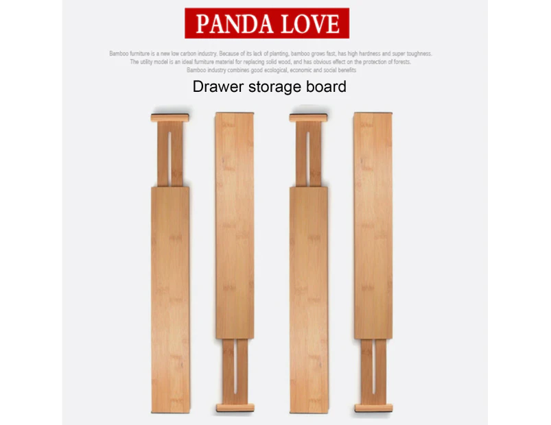 Adjustable Bamboo Drawer Dividers Expandable Organizer Household Bedroom Tools