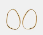 Calvin Klein Elongated Drops Hoop Earrings - Gold