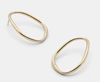 Calvin Klein Elongated Drops Hoop Earrings - Gold