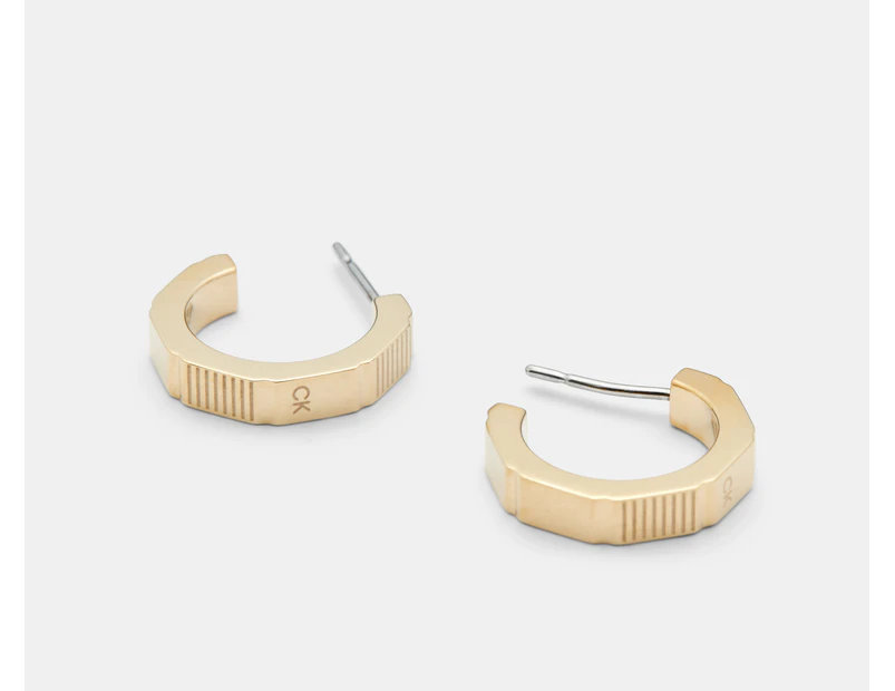 Calvin Klein Essential Shapes Hoop Earrings - Gold