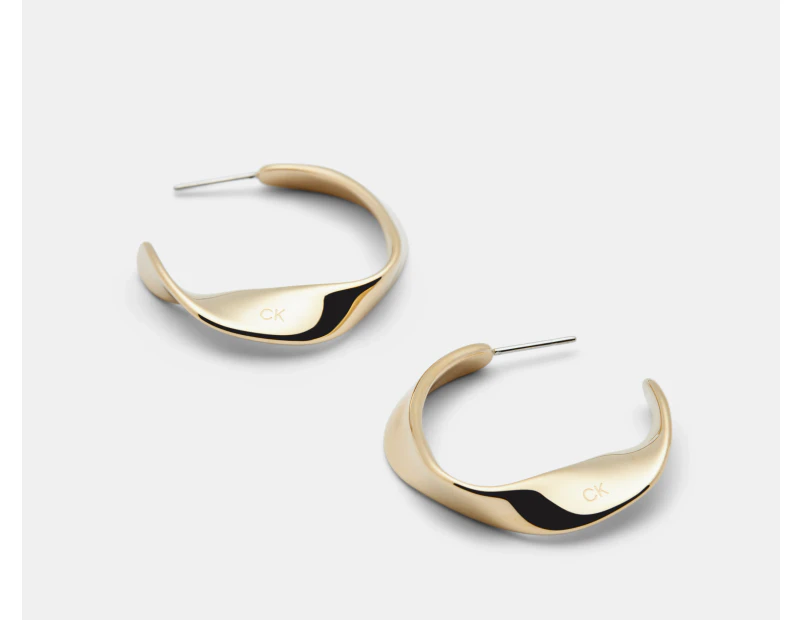 Calvin Klein Ethereal Metals Hoop Earrings - Gold