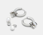 Calvin Klein Huggie Hoop Earrings Gift Set - Silver