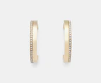 Calvin Klein Minimal Linear C Shape Earrings - Carnation Gold