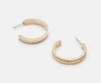 Calvin Klein Minimal Linear C Shape Earrings - Carnation Gold