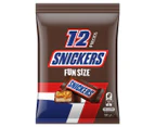 3 x 12pk Snickers Fun Size Share Bag 180g