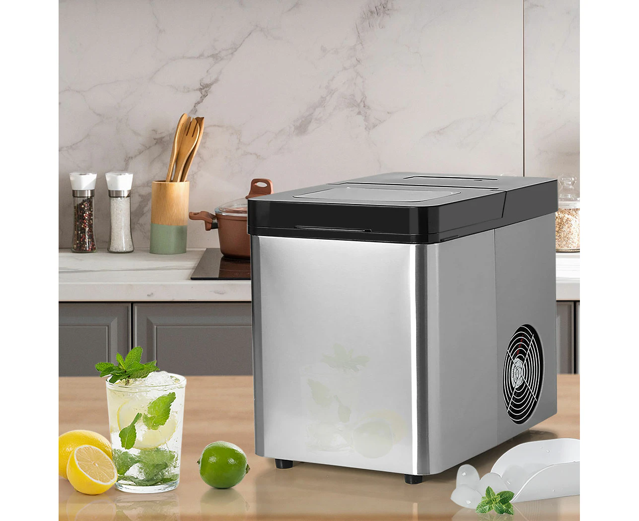 Spector Ice Maker Machine Commercial 2.1L Cube Tray 15KG/24H Stainless Steel