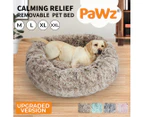 Pawz Pet Dog Cat Calming Bed Warm Soft Plush Sleeping Kennel Removable Washable - Charcoal