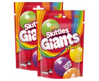 2 x Skittles Giants Chews Bag Fruits 170g