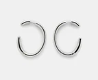 Calvin Klein Elongated Drops Hoop Earrings - Silver