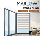 Marlow Blackout Zebra Roller Blind Curtains Double Window Sunshade