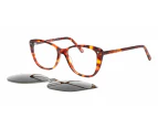 Clip on Cat Eye Tortoise SmartBuy Collection Orlanse with Clip-On JSV-215 007 Fashion Women Eyeglasses