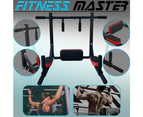 Fitness Master Chin Up Bar Power Pull Up Wall Mounted Gym Dip Station Equipment