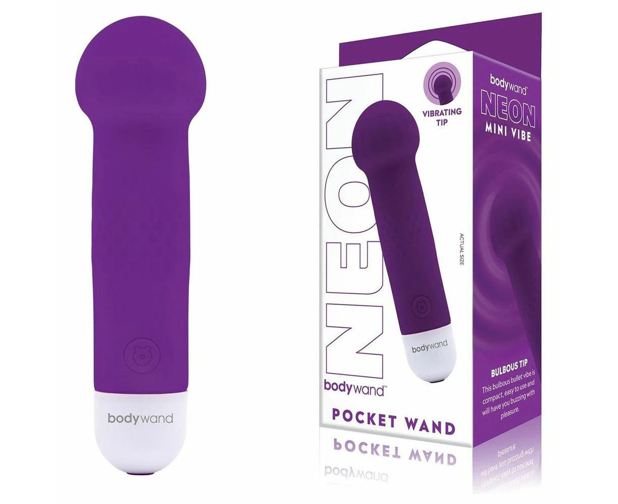 Bodywand Neon Mini Pocket Wand Model Nmpw 01 Clitoral Vibrator For Women In Neon Purple