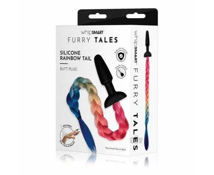 Whipsmart Silicone Anal Plug Talon Claw 3.75 Rainbow Tail For Sensory Play Gender Neutral Anal Toy