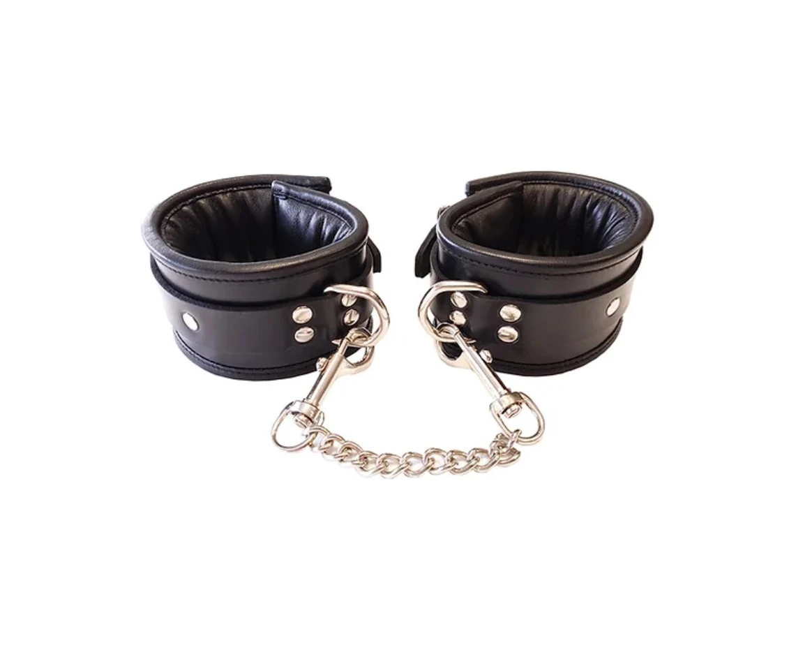 Elegant Leather Wrist Cuffs Black: The Perfect Accessory For Sensual Exploration