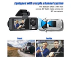 KKmoon 2 Cameras Dash Cam Multi-Language Clear Car Video Recording Camcorder Wide Angle Car Camera Recorder Auto Safety Driving Recorder