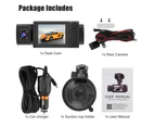 KKmoon 3 Cameras Dash Cam 2in Clear Car Rearview Mirror Car Video Recording Camcorder Multi-Language Car Camera Recorder Auto Safety Driving Recorder