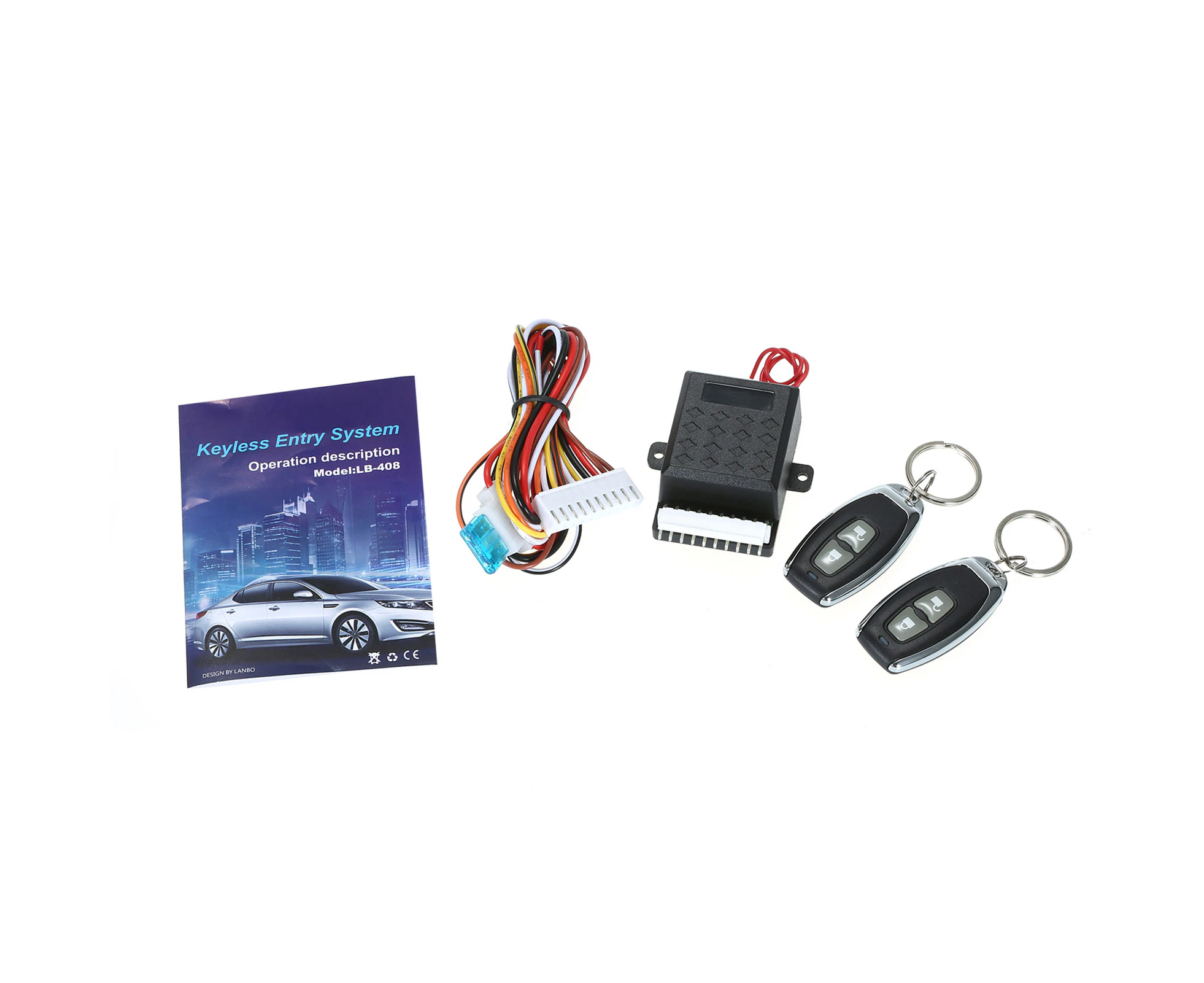 KKmoon Universal Car Door Lock Trunk Release Keyless Entry System Central Locking Kit With Remote Control Support 1 Million Code Times