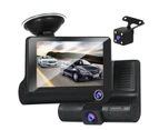 KKmoon 1080P Full HD Dash Cam with 4 Inch IPS Screen Front and Rear Dual Dash Camera Driving Recorder Wide Angle Vision G-sensor Loop Recording Motion Dete