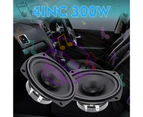 KKmoon 1x 4'' 4 Ohm 300W Car Coaxial Speaker Vehicle Door Auto Audio Music Stereo Full Range Frequency Hifi Speakers