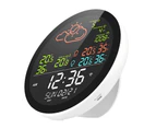 KKmoon Tuya Wifi Smart Weather Station with Clock Indoor and Outdoor Temperature & Humidity Meter Multifunctional Large Color Screen Weather Clock Temp. &