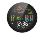 KKmoon Tuya Wifi Smart Weather Station with Clock Indoor and Outdoor Temperature & Humidity Meter Multifunctional Large Color Screen Weather Clock Temp. &