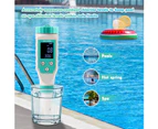 KKmoon 7in1 Water Quality Monitor Chlorine PH Total Dissolved Solids SALT ORP FAC EC Temperature Test Meter Multi-functional Mariculture Water Quality Test