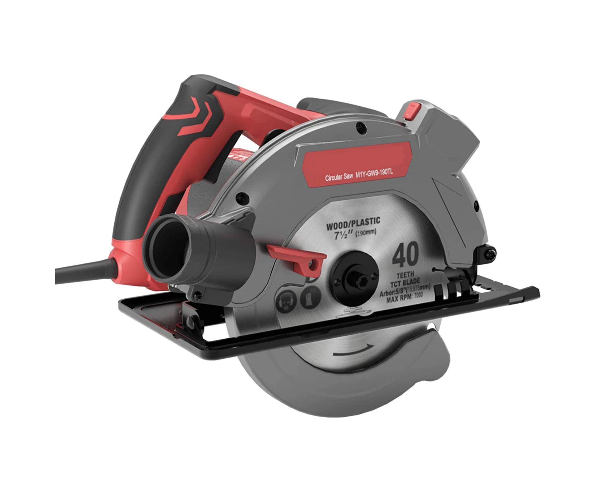 KKmoon Circular Saw 1500W Powerful Circular Saws with Track Guide 5000RPM Compact Circular Saw with 2 Saw Blades (24T+ 40T)7-1/4''& Allen Key 0-45° Bevel A