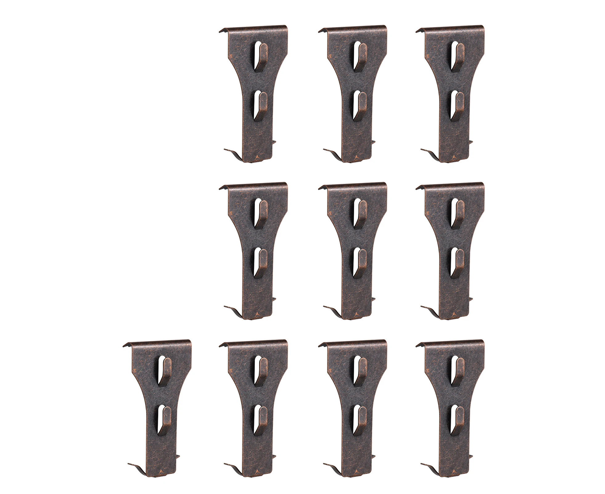 KKmoon 10 PCS Brick Hook Clip Outdoor Hanging Hooks for 60-70mm Brick in Height No Drilling Sliding Brick Hanger Clips for Festival Birthday Decoration