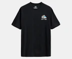 Salty Crew Men's Reels & Meals Premium Short Sleeve Tee / T-Shirt / Tshirt - Black