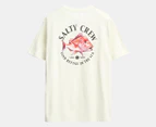 Salty Crew Men's Snap Attack Standard Short Sleeve Tee / T-Shirt / Tshirt - Bone