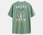 Salty Crew Men's Tailed Standard Short Sleeve Tee / T-Shirt / Tshirt - Army