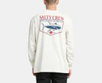 Salty Crew Men's Angler Long Sleeve Tee / T-Shirt / Tshirt - Bone