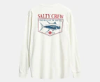 Salty Crew Men's Angler Long Sleeve Tee / T-Shirt / Tshirt - Bone