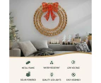 Jingle Jollys Christmas Lights 60cm Motif 160 LED Solar Wreath Xmas Decorations