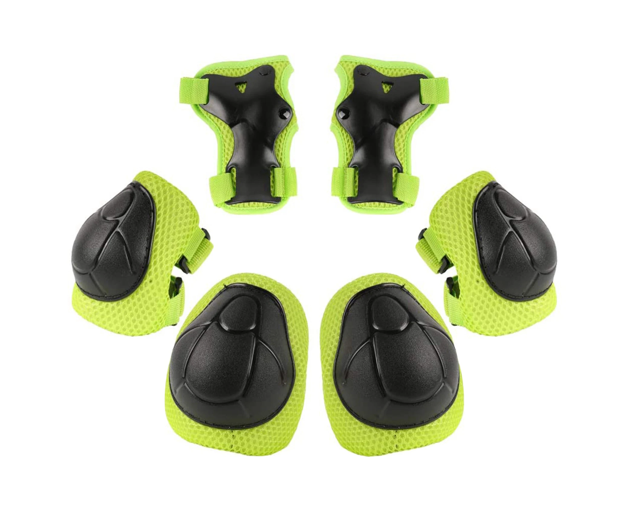 6Pcs Protective Gears Set Kids 3-7, Knee Elbow Pads Wrist Guards Child Safety Protector Kit for Cycling Bike Skating