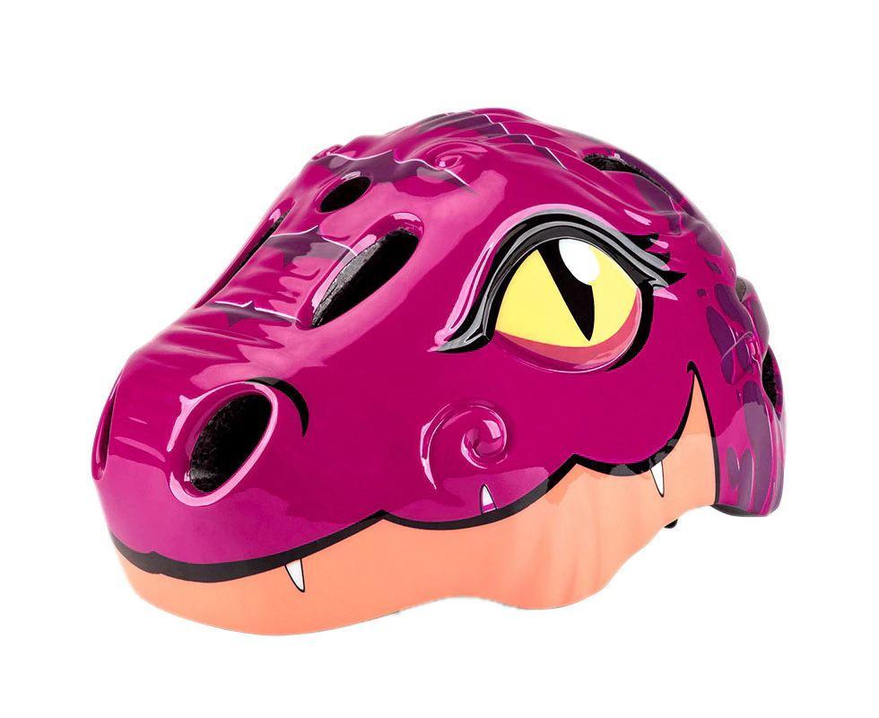 Kids Bike Helmet Design Dinosaur Pattern Safety Cycling MTB Bike Ultralight Helmet Adjustable From Toddler Rose