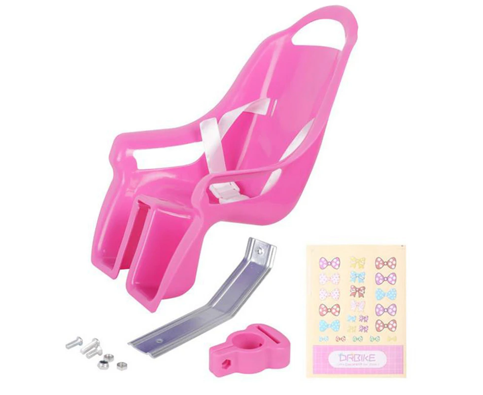 Universal Doll Bike Seat with Stickers DIY Decal Girls Kids Bike