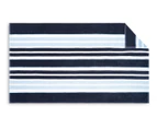 Sheraton Luxury Maison Summer Stripe Velour Beach Towel - Navy